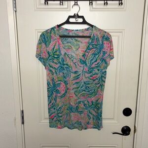 Lilly Pulitzer Colorful Swirl Short Sleeve Tee